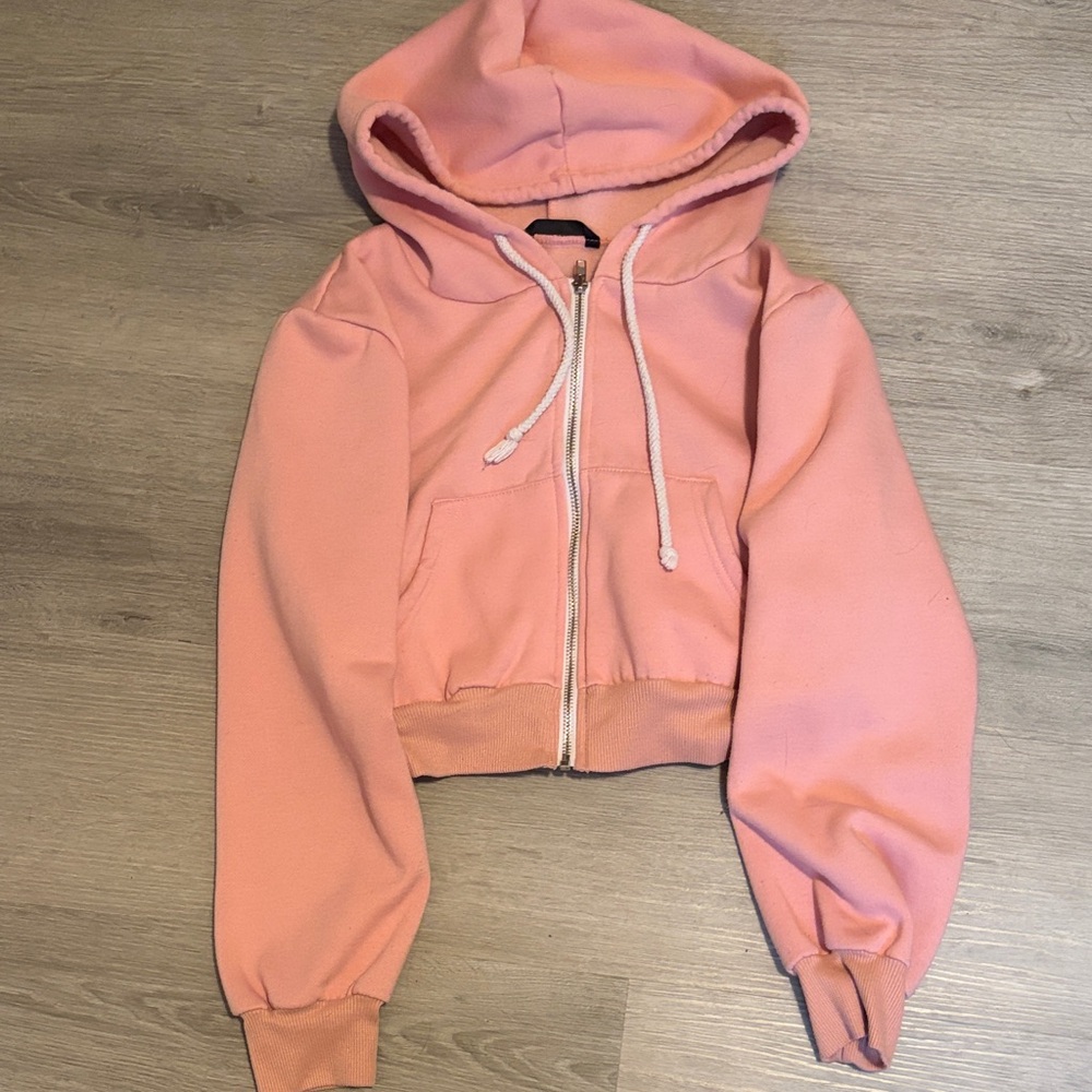 SHEIN Blush Pink Hooded Jacket